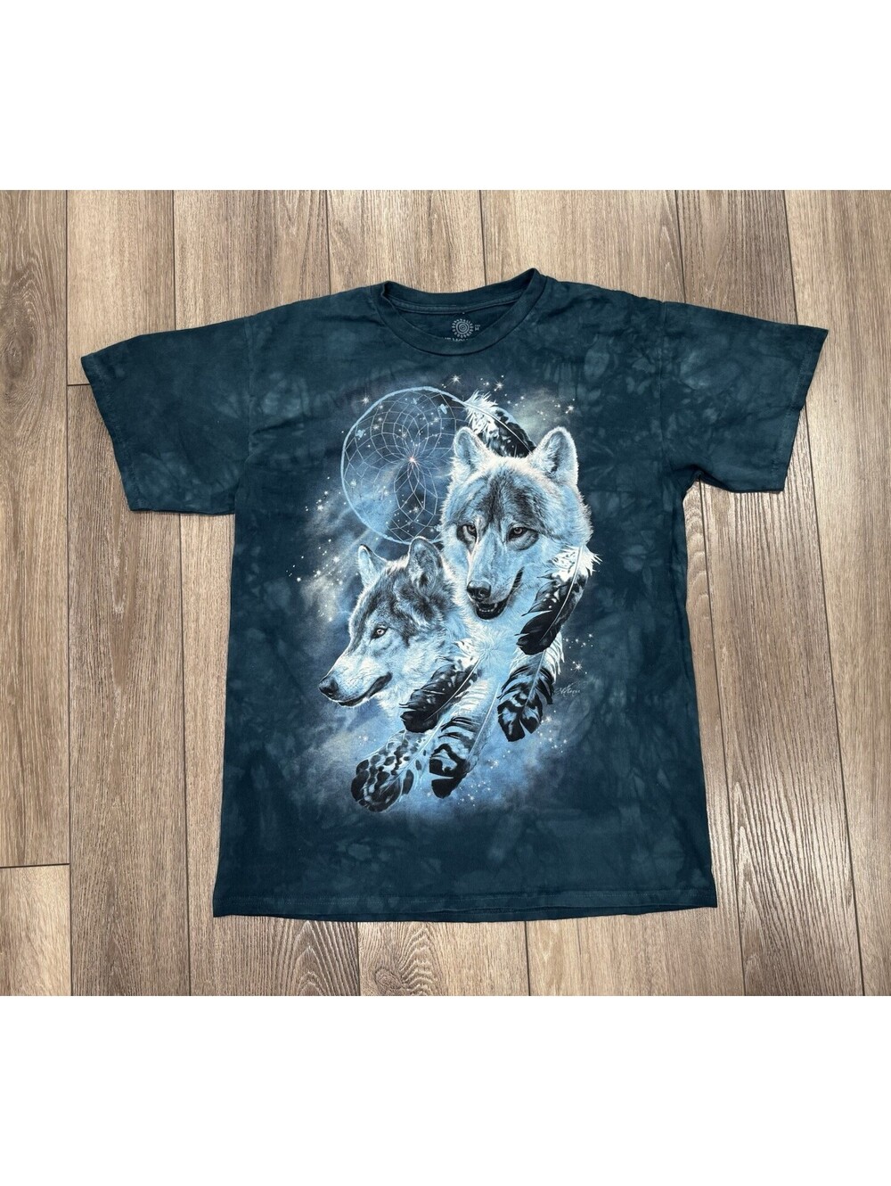 The Mountain Dreamcatcher Wolf Collage T-Shirt Size Medium